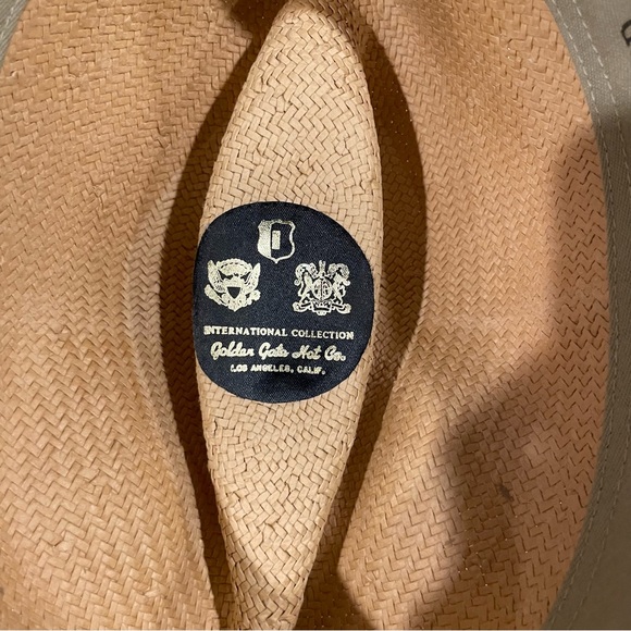 Awesome vintage Golden Gate Hat Co Los Angeles Thunderbird cowboy hat woven band - Picture 10 of 11